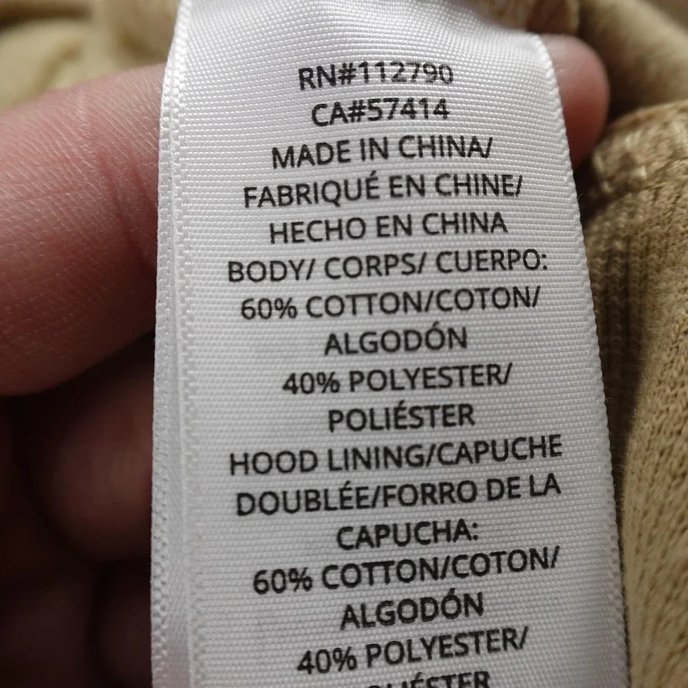 NEW True Religion Hoodie Mens L Beige‎ Horseshoe Logo Full Zip Sweatshirt Jacket